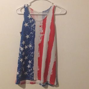 American flag tank top
